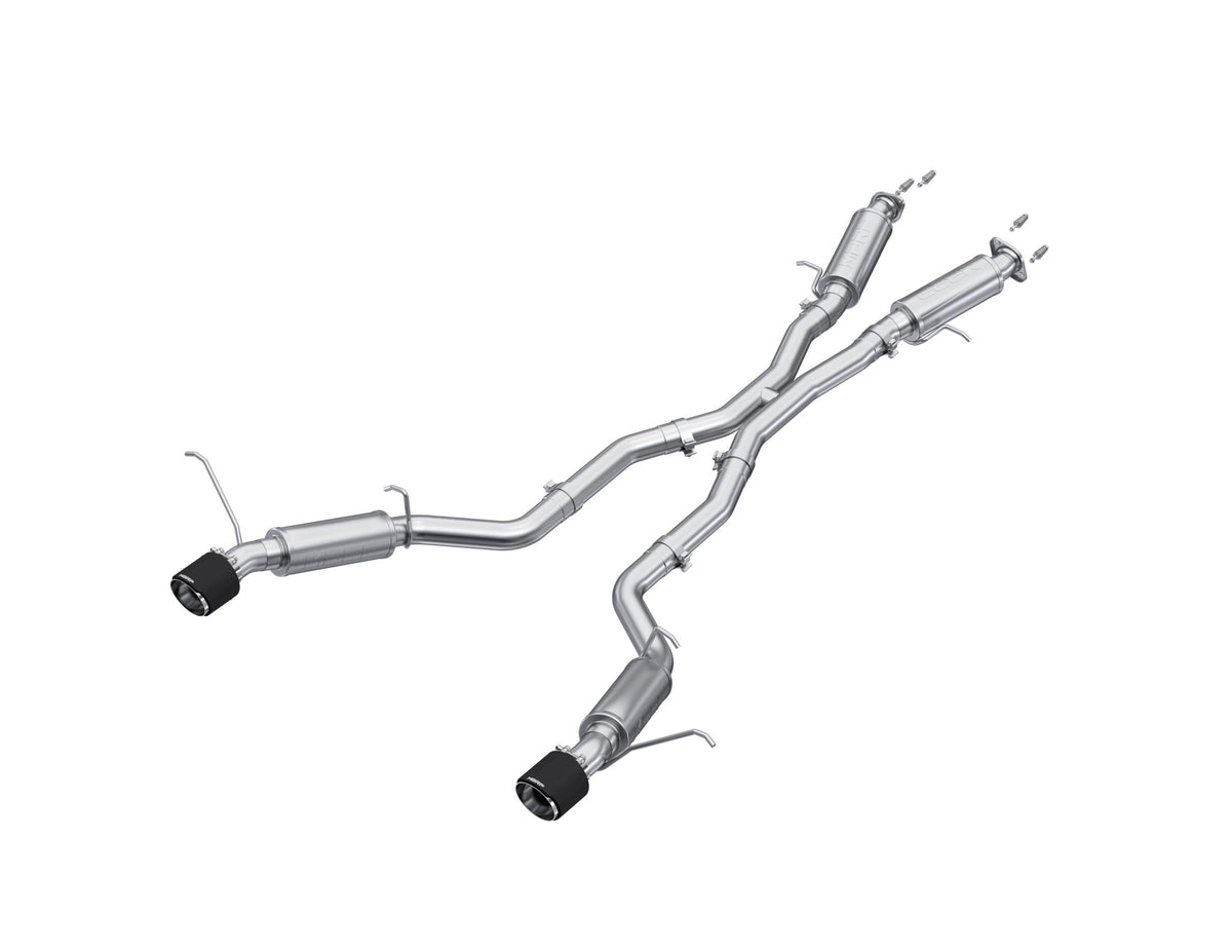 MBRP 3" Cat Back, Dual Rear Exit, T304 With Carbon Fiber Tips. (2012-2021 Grand Cherokee) - S55253CF