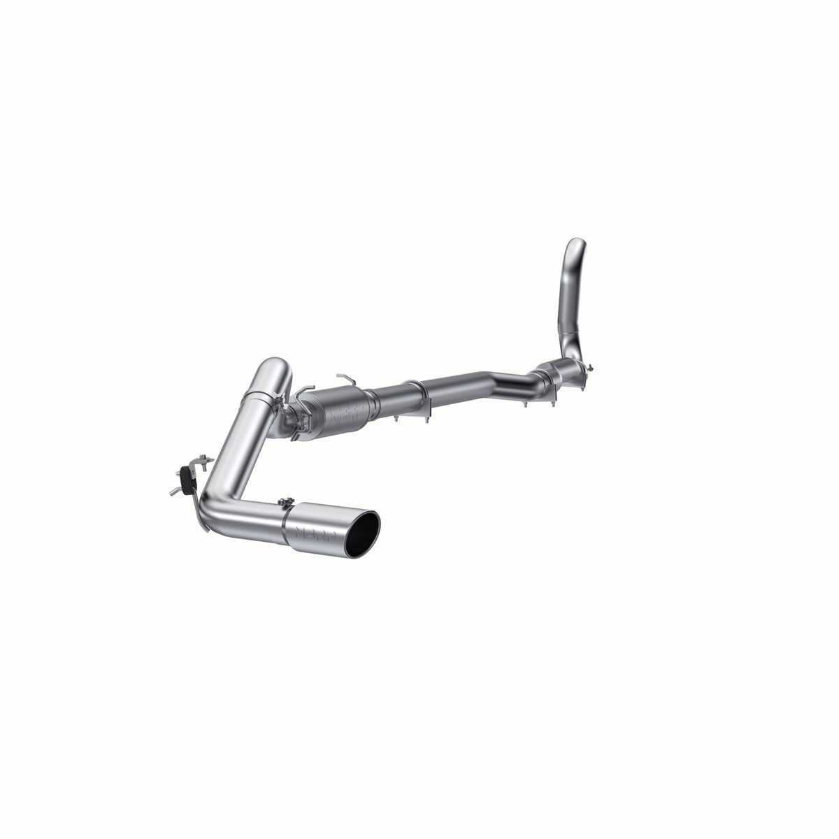 MBRP 4in. Turbo Back; Single Side Exit (4WD only); T409 (1989-1993 W250,1989-1993 W350) - S6150409