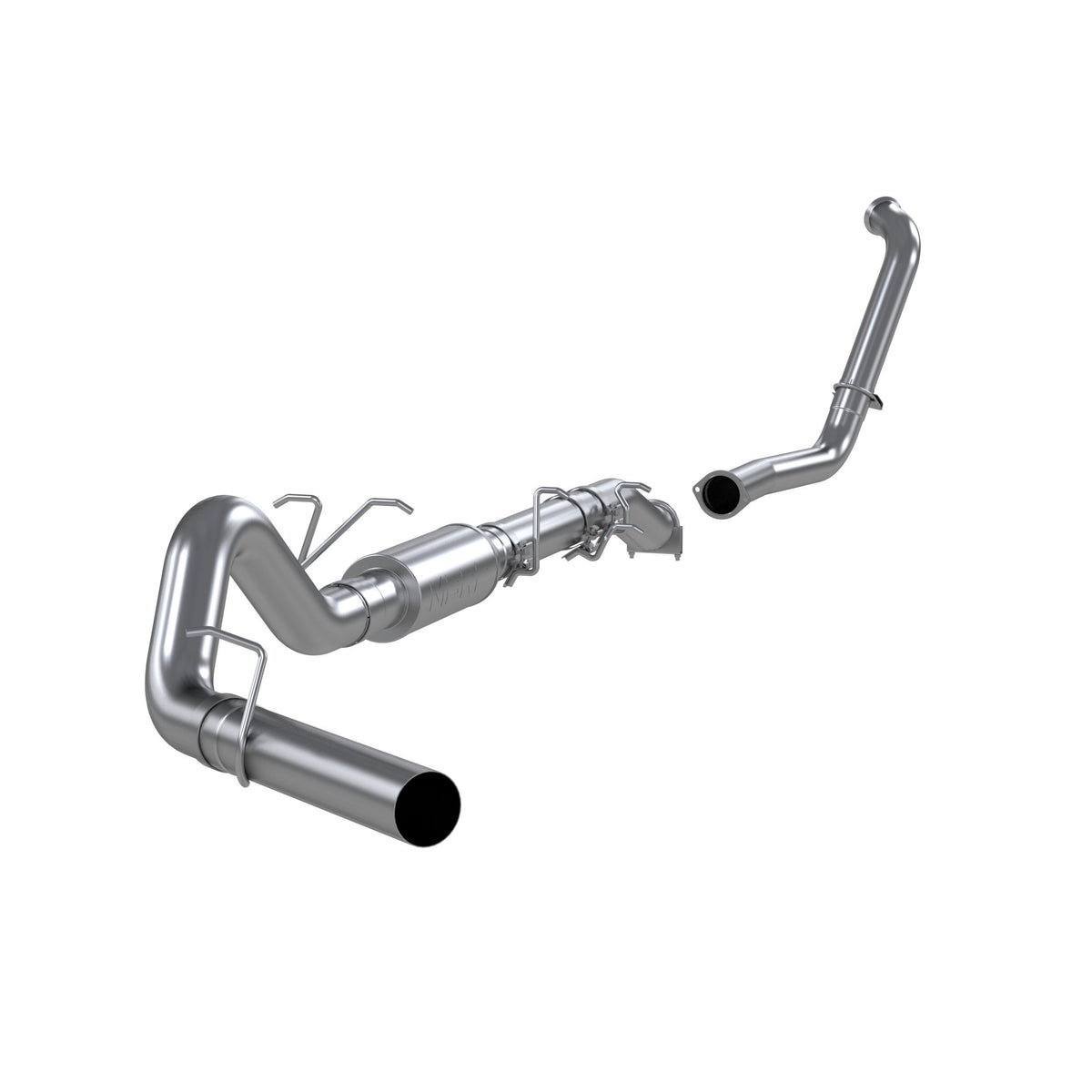 MBRP 4in. Turbo Back; Single Side (Stock Cat) (2003-2007 F-250 Super Duty,2003-2007 F-350 Super Duty) - S6206P