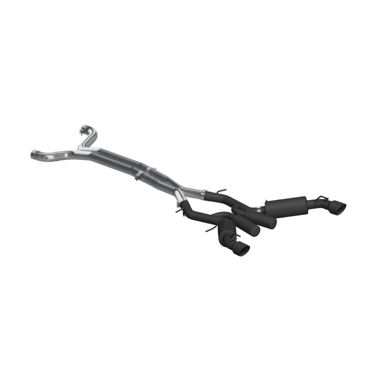 MBRP 3" Dual Cat Back, Black Coated (2016-2020 Camaro) - S7035BLK