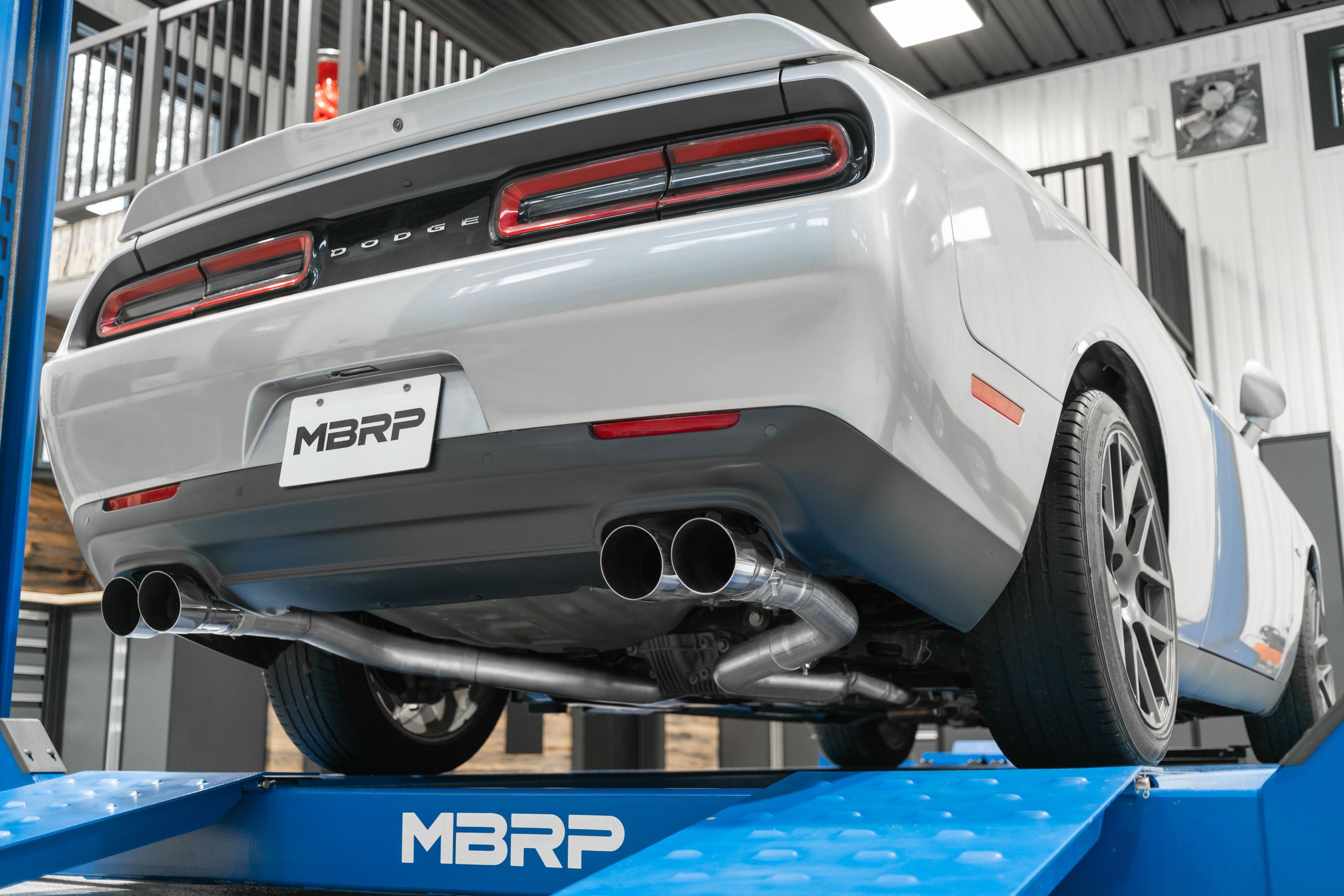MBRP 3" Cat Back; Dual Rear; Quad Tips; T304 with CF Tips. - S71163CF