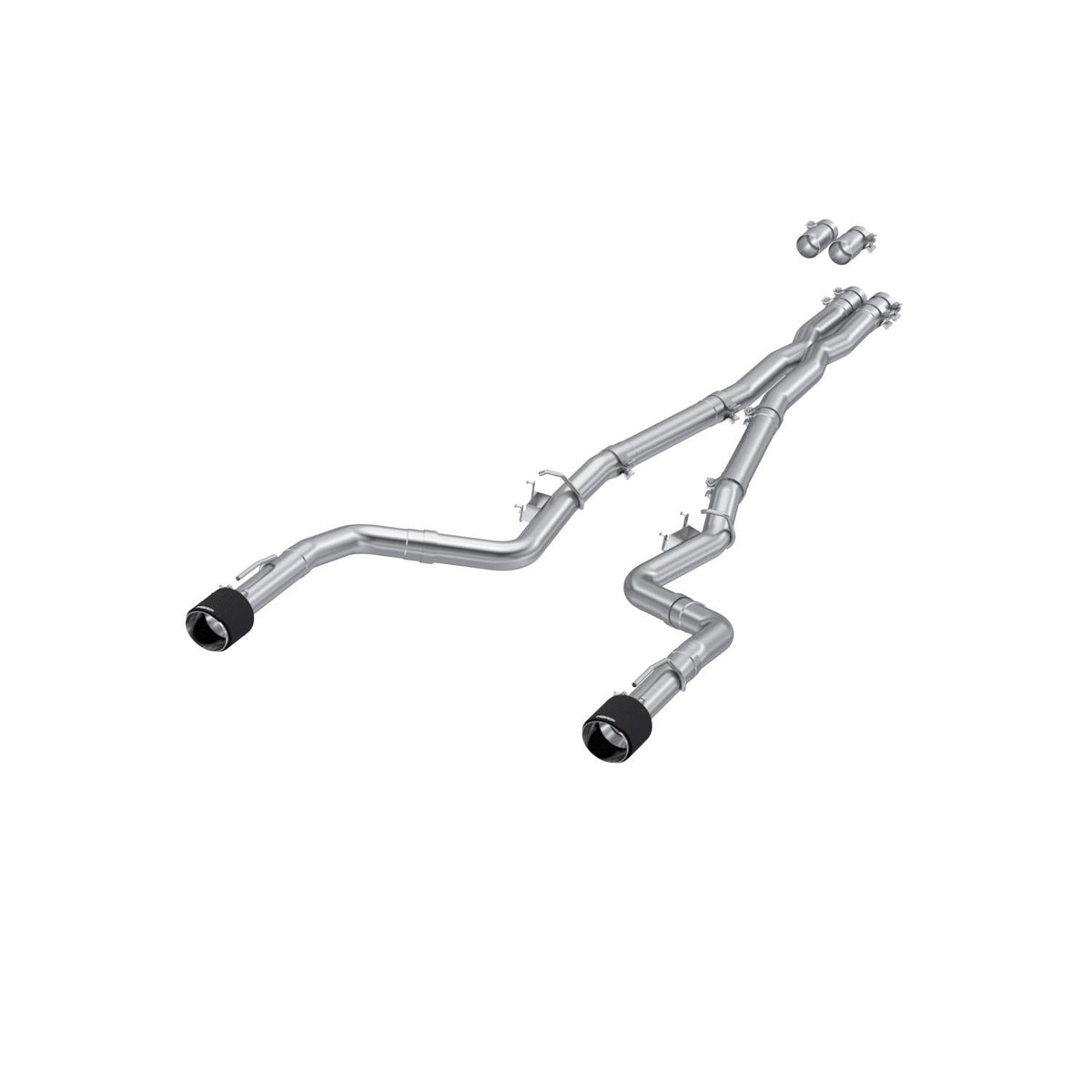 MBRP 3" Cat Back Exhaust System with Dual Rear; Carbon Fiber Tips, Race Profile (2015-2021 Charger 5.7L, 6.2L, 6.4L) - S71183CF