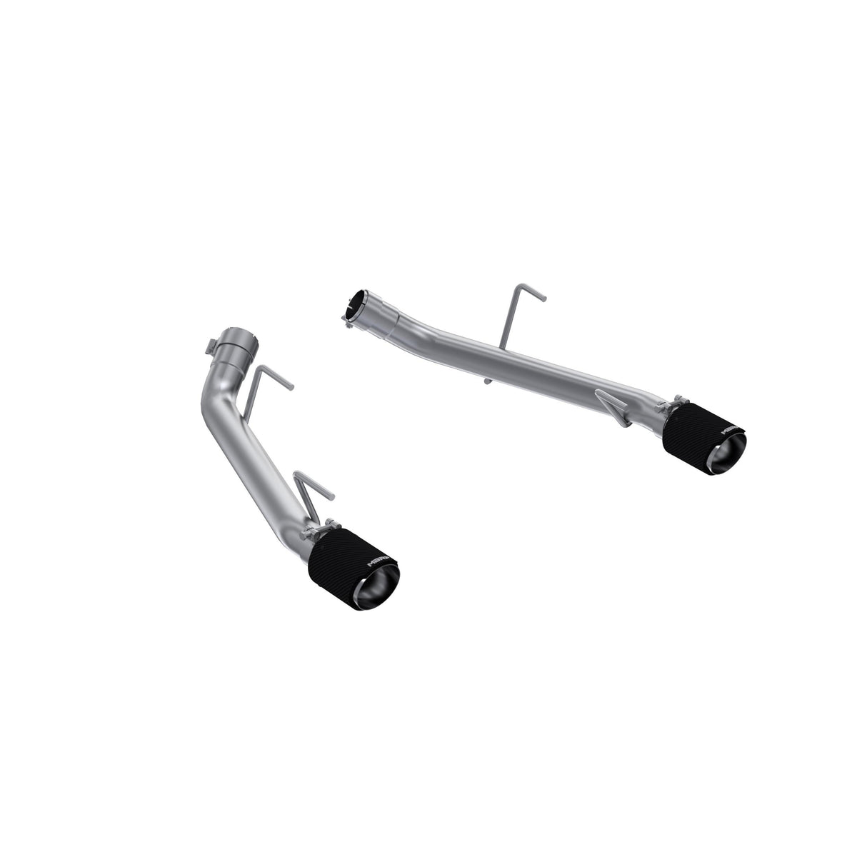 MBRP 2.5" Dual Axle Back with Fiber Tips (Race Version) - T304 Stainless Steel (2005-2010 Mustang GT / Shelby GT500) - S72023CF