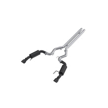 MBRP Aluminized Steel 3" Street Cat-Back Exhaust w/ Dual Split Rear & Black Coated Tips (2024-2026 Mustang GT) – S7251BLK