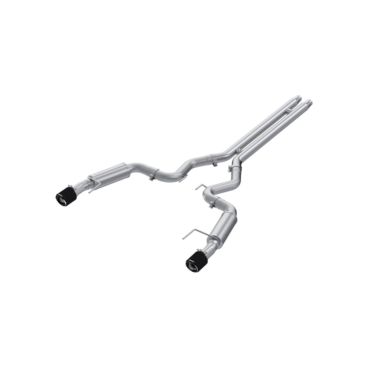 MBRP T304 3" Race Cat-Back Exhaust w/ Dual Split Rear & Carbon Fiber Tips (2024-2026 Mustang GT) – S72533CF