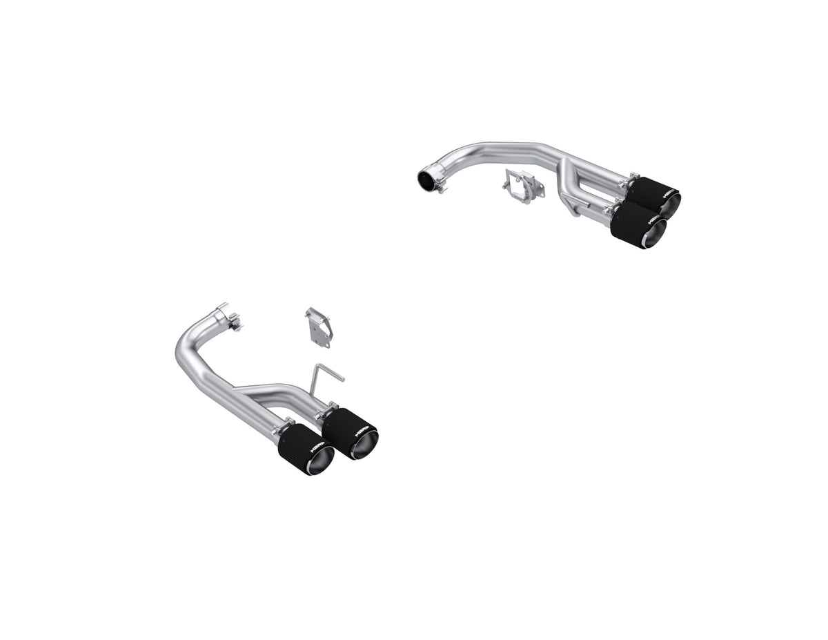 MBRP 2.5In Axle-Back Dual Rear Exit Quad Tips. T304 Cf (2026 Mustang GT, Mustang GT Premium) - S72813CF