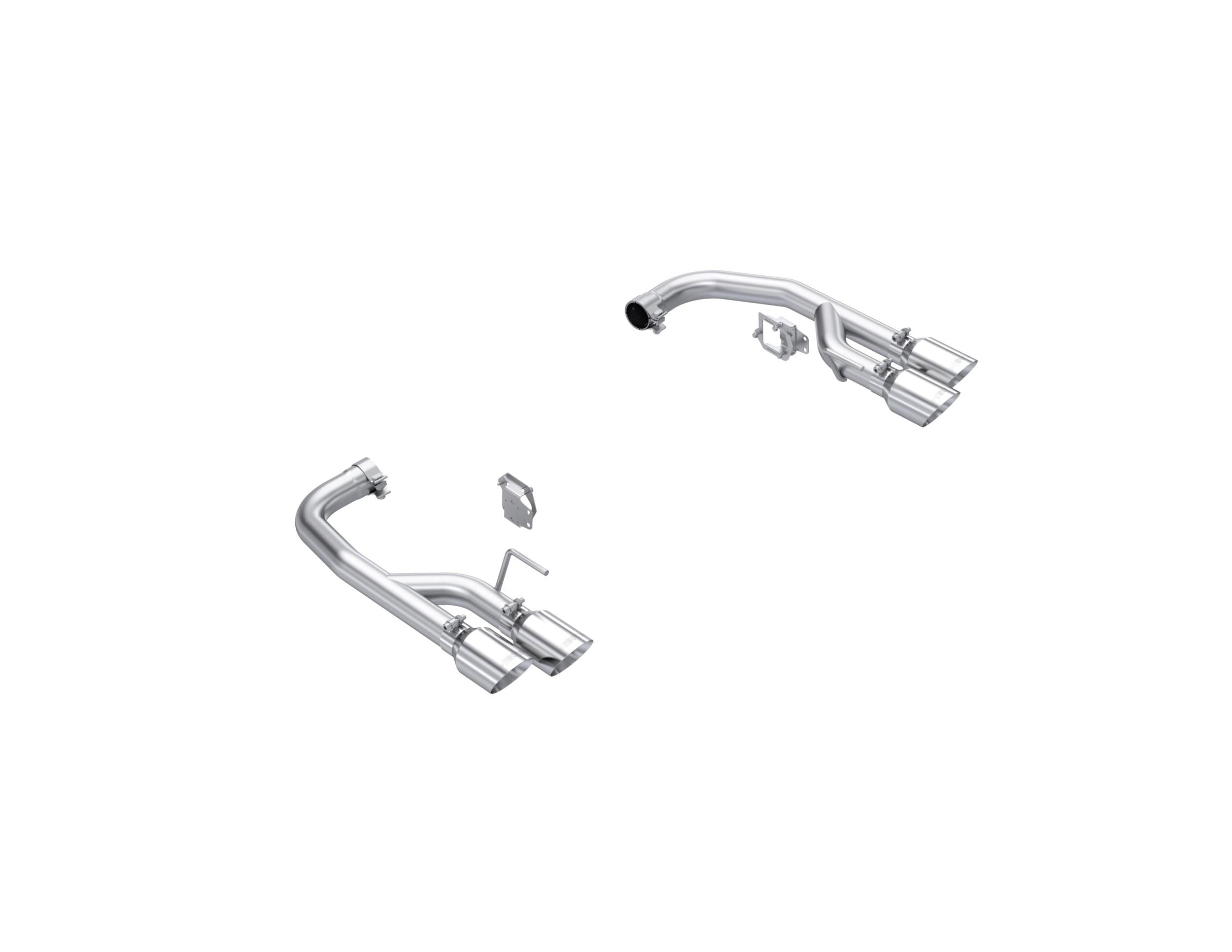 MBRP 2.5In Axle-Back Dual Rear Exit Quad Tips. Al (2026 Mustang GT, Mustang GT Premium) - S7281AL