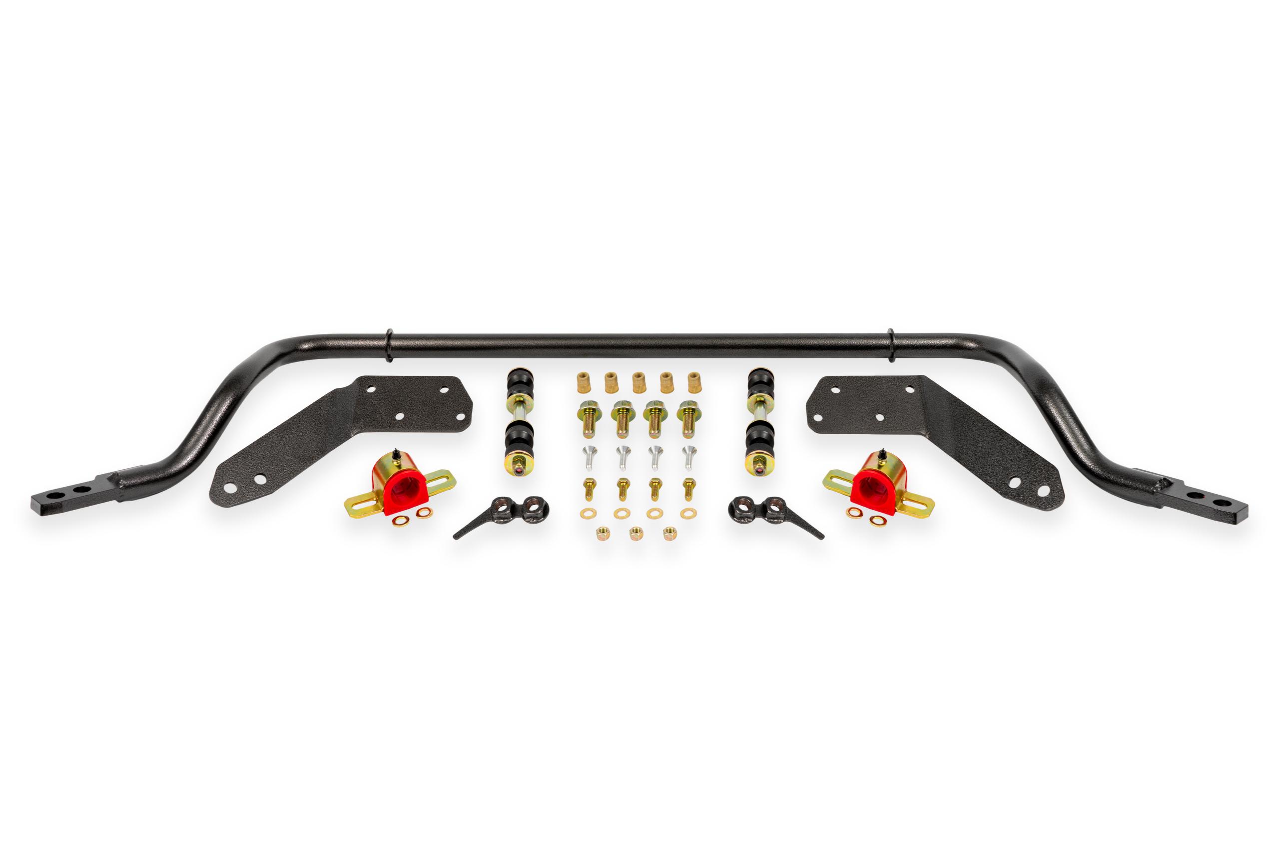 BMR SB020H 1978-1987 G-Body Sway Bar Kit With Bushings, Front, Solid 1.25" (Black Hammertone)