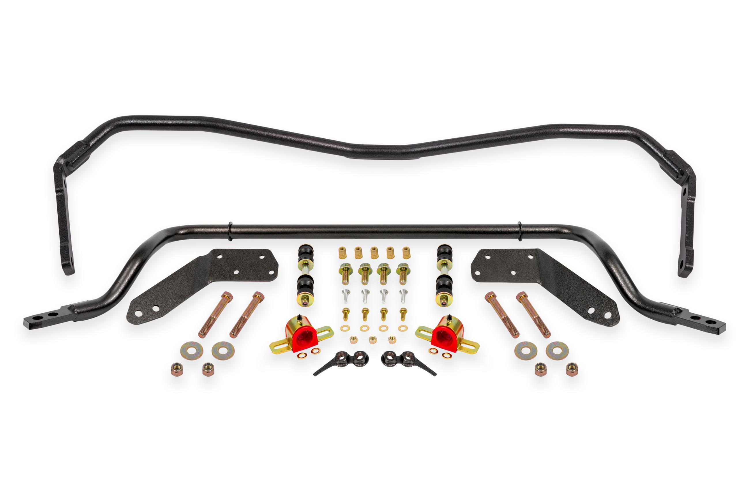 BMR SB031H 1978-1987 G-Body Sway Bar Kit With Bushings, Front (SB020) And Rear (SB021) (Black Hammertone)