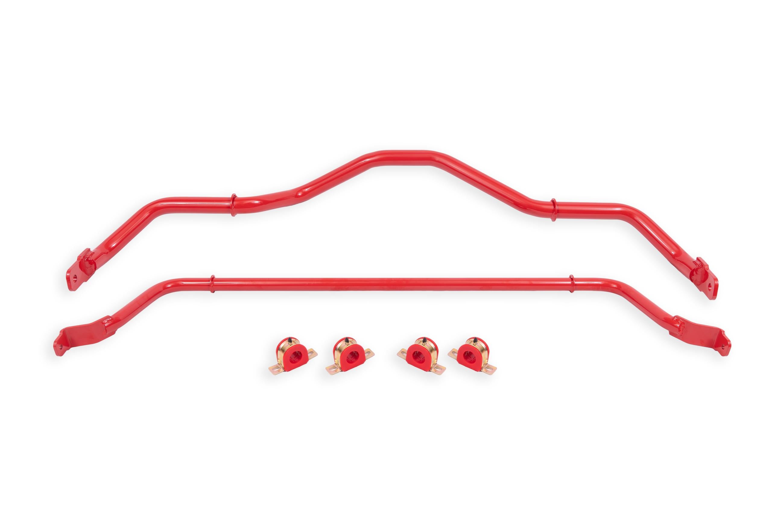 BMR SB049R 2016-2020 6th Gen Camaro Sway Bar Kit With Bushings, Front And Rear, Non-adjustable (Red)