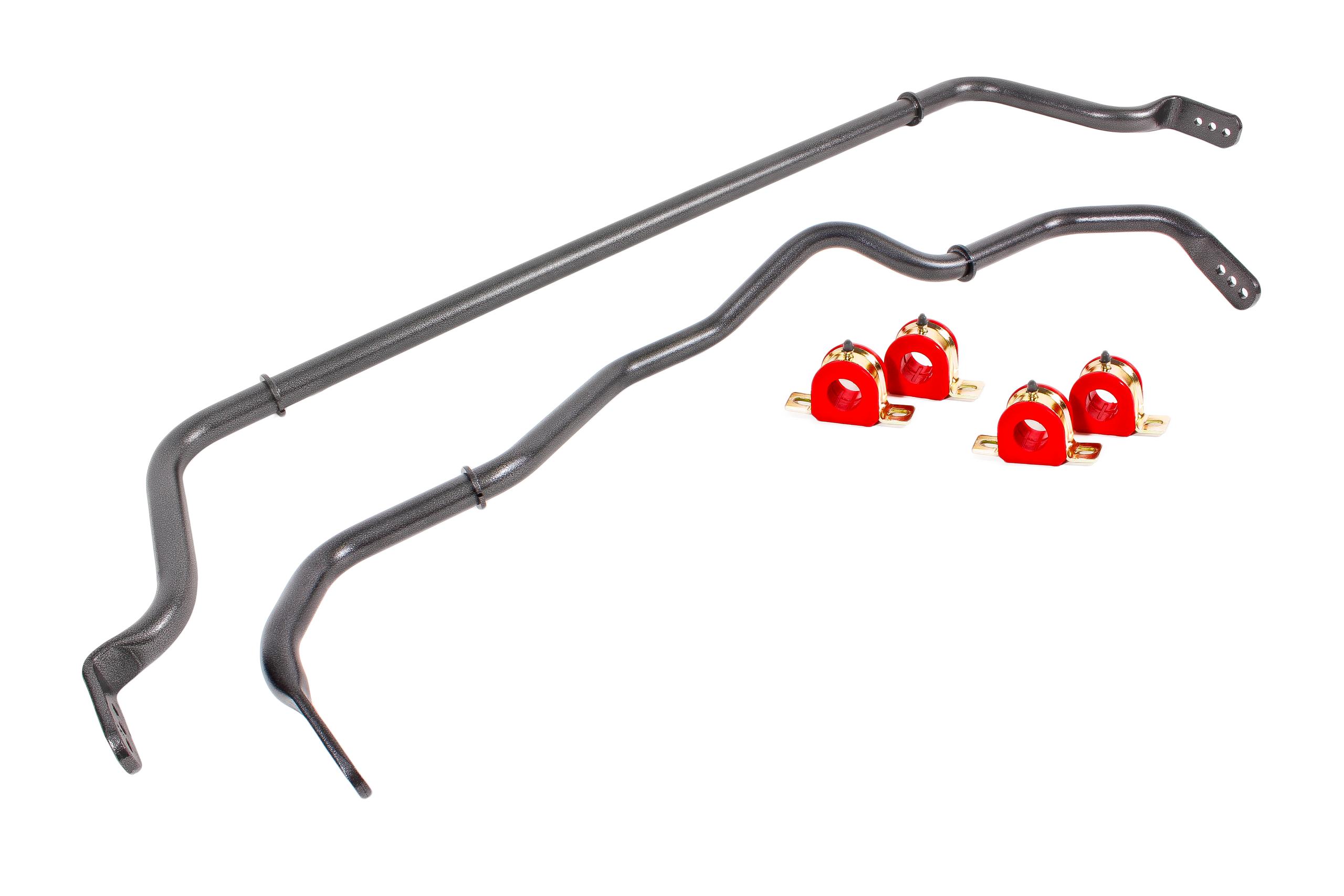 BMR SB052H 2016-2020 6th Gen Camaro Sway Bar Kit With Bushings, Front (SB053) And Rear (SB054) (SB053H) and rear (SB054H) (Black Hammertone)