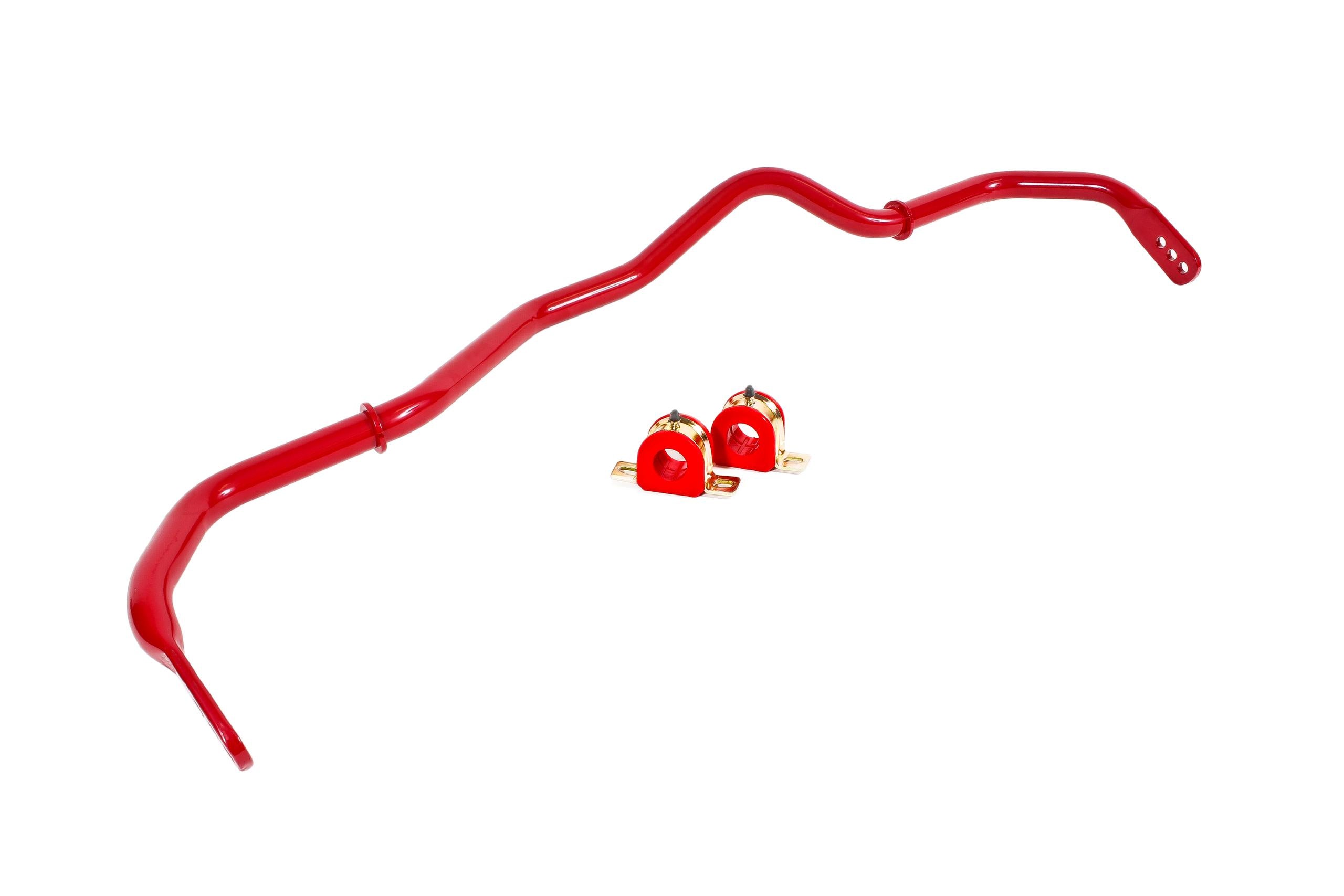BMR SB053R 2016-2020 6th Gen Camaro Sway Bar Kit With Bushings, Front, Hollow, Adjustable (Red)