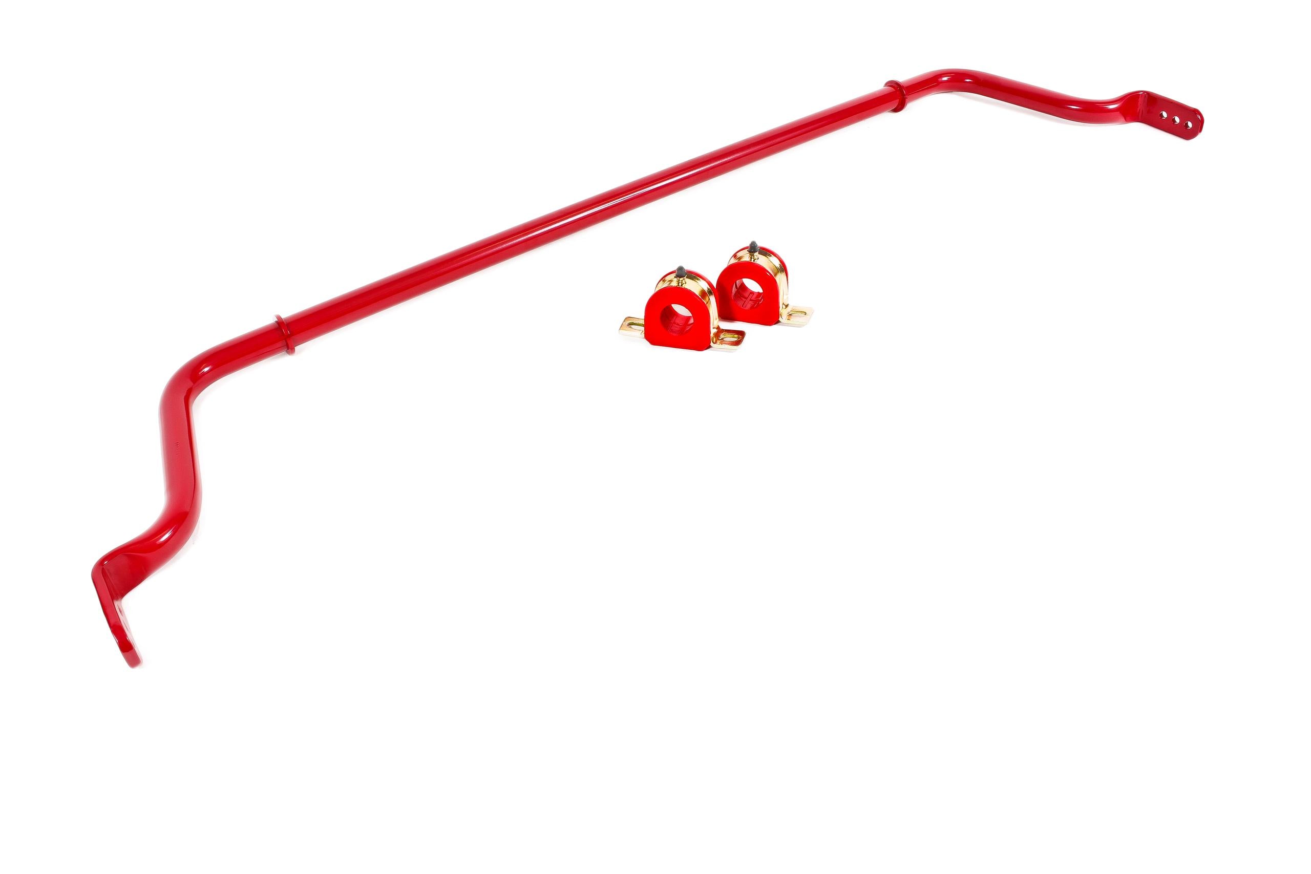 BMR SB054R 2016-2020 6th Gen Camaro Sway Bar Kit With Bushings, Rear, Hollow, Adjustable (Red)