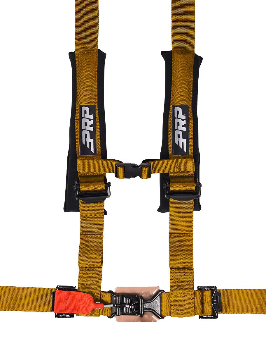PRP Seats 4.2 Harness with Latch and Link Lap Belt Gold - SB4.2LL-GO