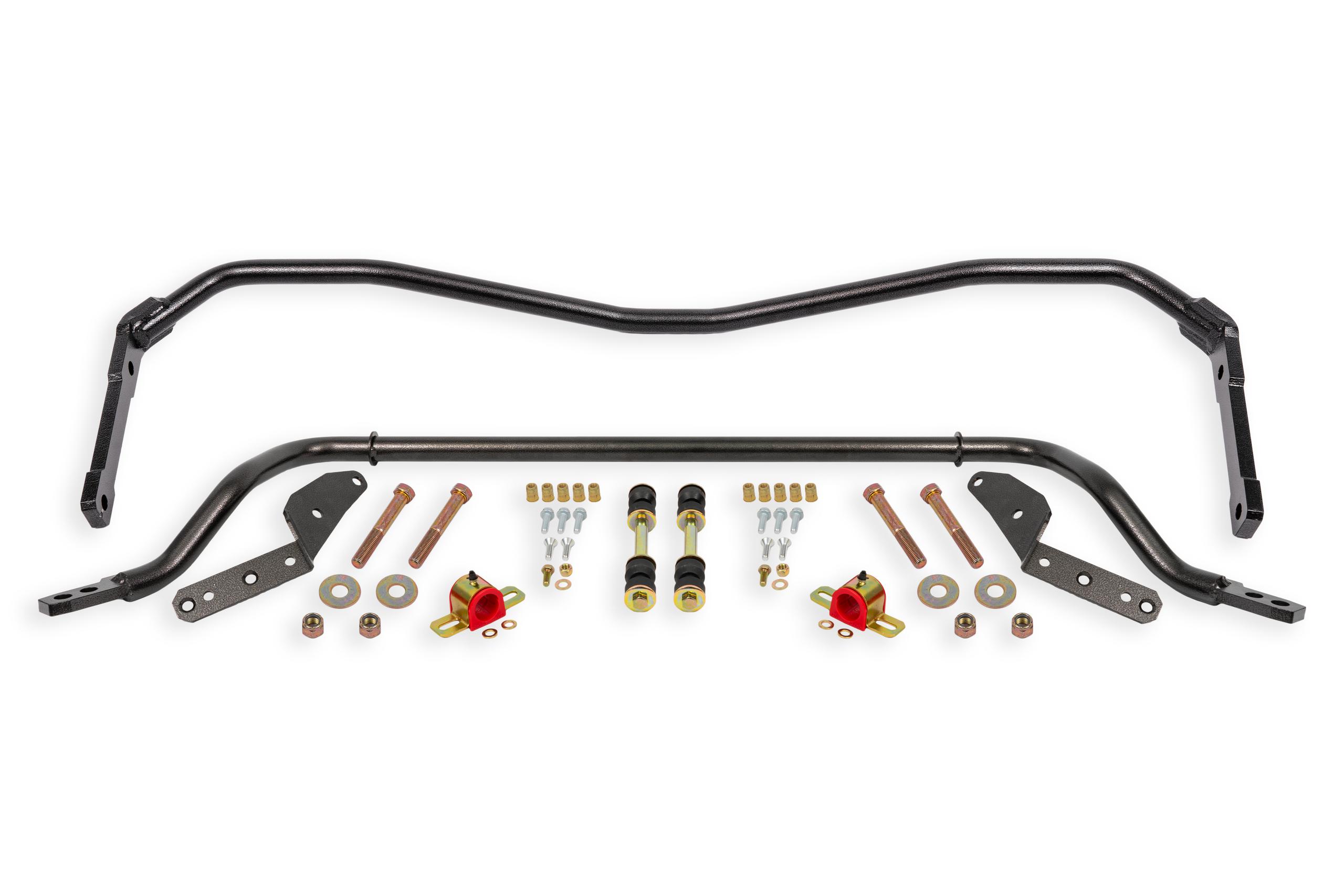 BMR Fabrication Sway Bar Kit With Bushings, Front (SB401) And Rear (SB402) - Hammertone Black (1968-1972 A-Body) - SB400H