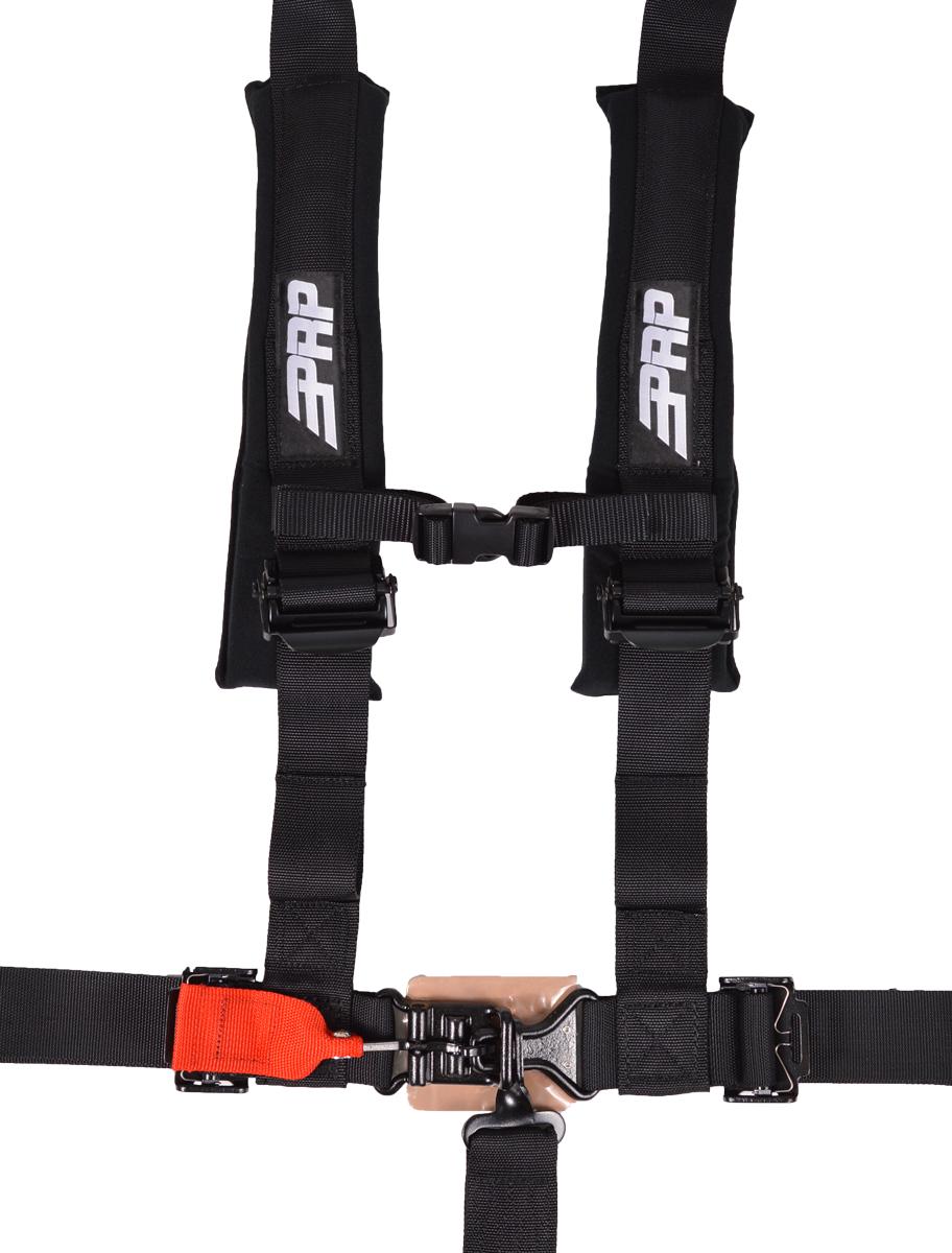PRP Seats 5.2 Harness with Shoulder Straps Sewn to Lap Black - SB5.2S