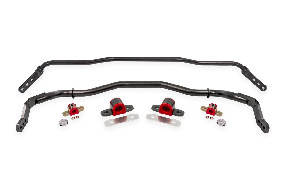 BMR Suspension Sway Bar Kit With Bushings, Front (SB764H) & Rear (SB045H) - Black Hammertone (2015-2026 Mustang) - SB763H