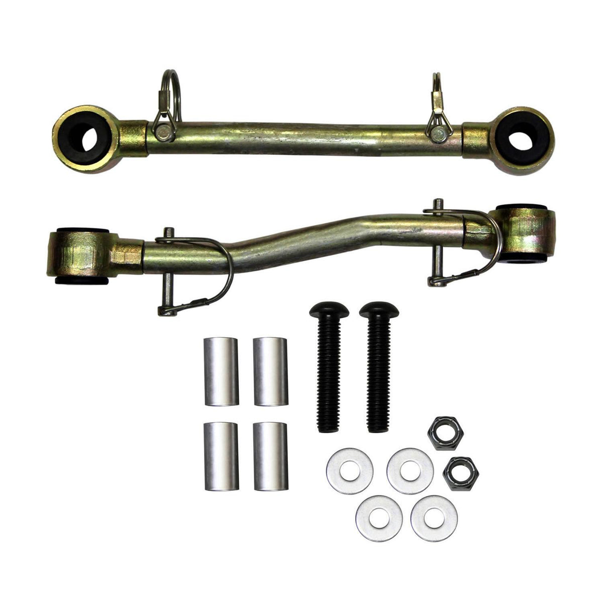 Skyjacker Sway Bar Extended End Links Disconnect Front Lift Height 2-5 Inch Double Black Rubber Bushings 07-18 Wrangler JK - SBE126