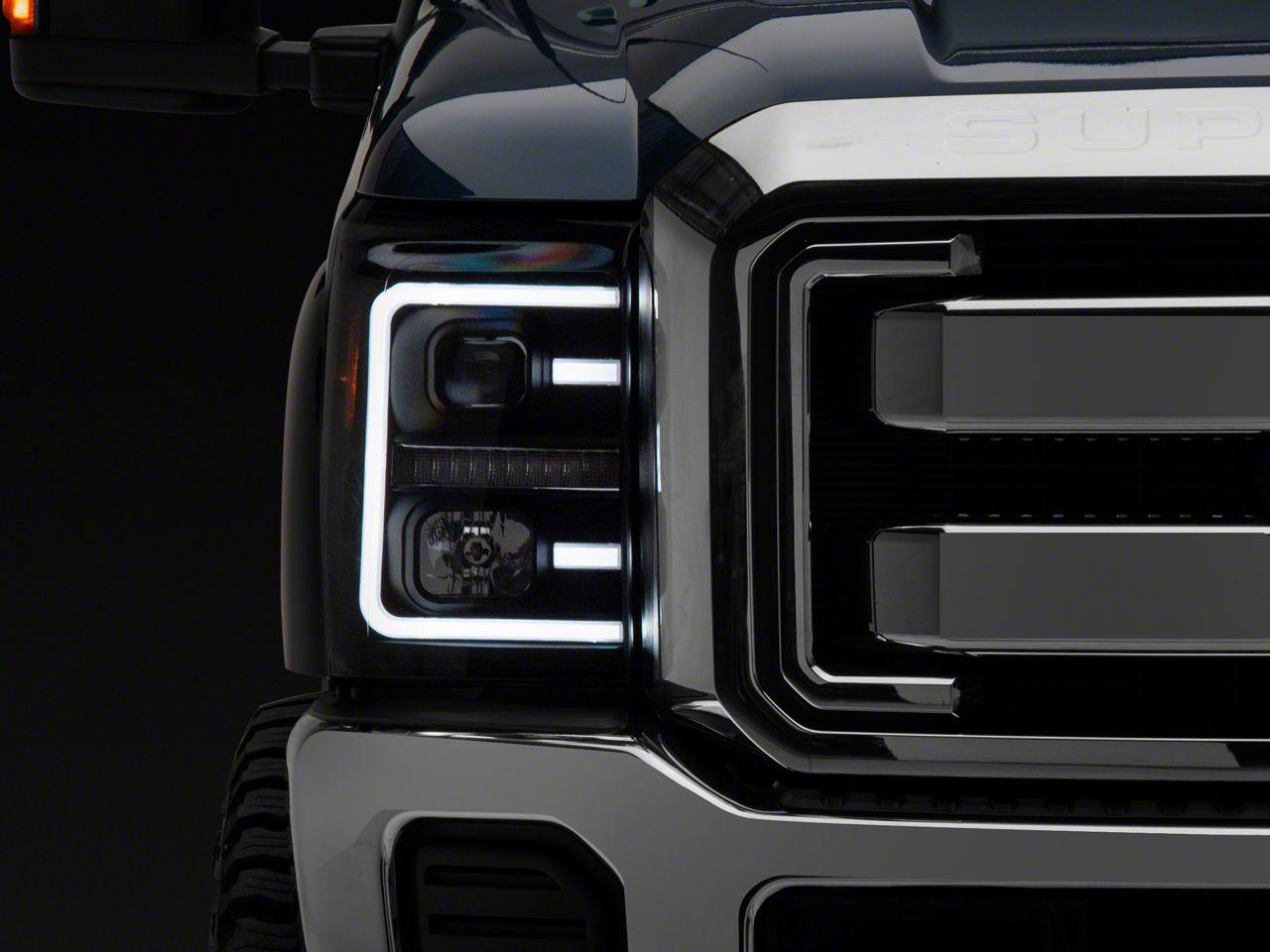Raxiom Led Projector Headlights With Switchback Turn Signals; Black Housing; Clear Lens (2011-2016 F-250 Super Duty, F-350 Super Duty) - SD3620