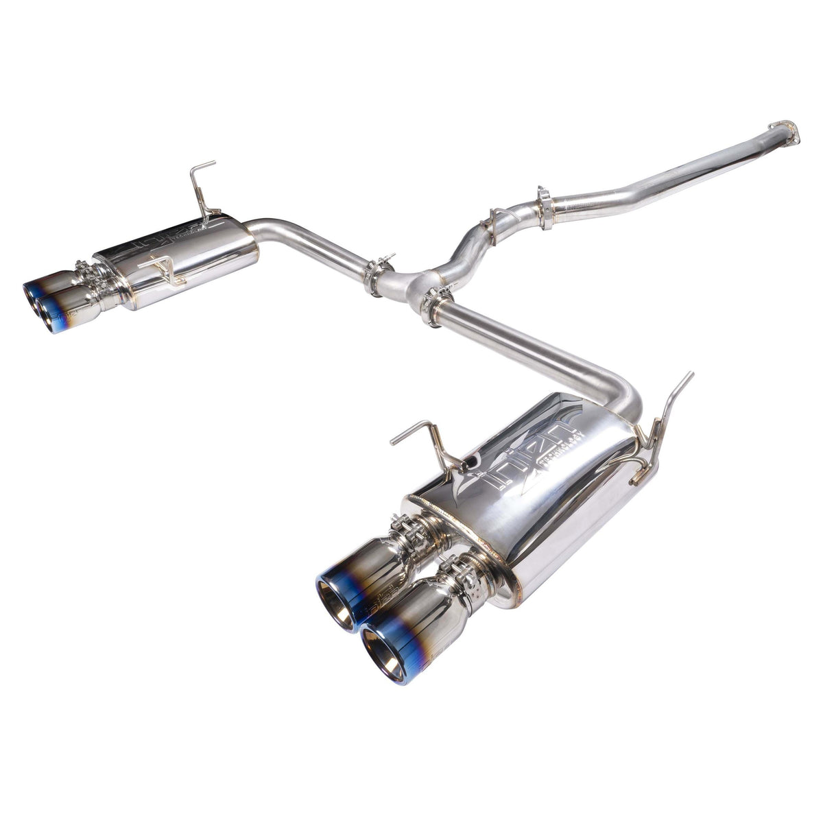 Injen Stainless Steel Cat-Back Exhaust System With Burnt Titanium Tips (2015-2021 WRX, WRX STI) - SES1207TT