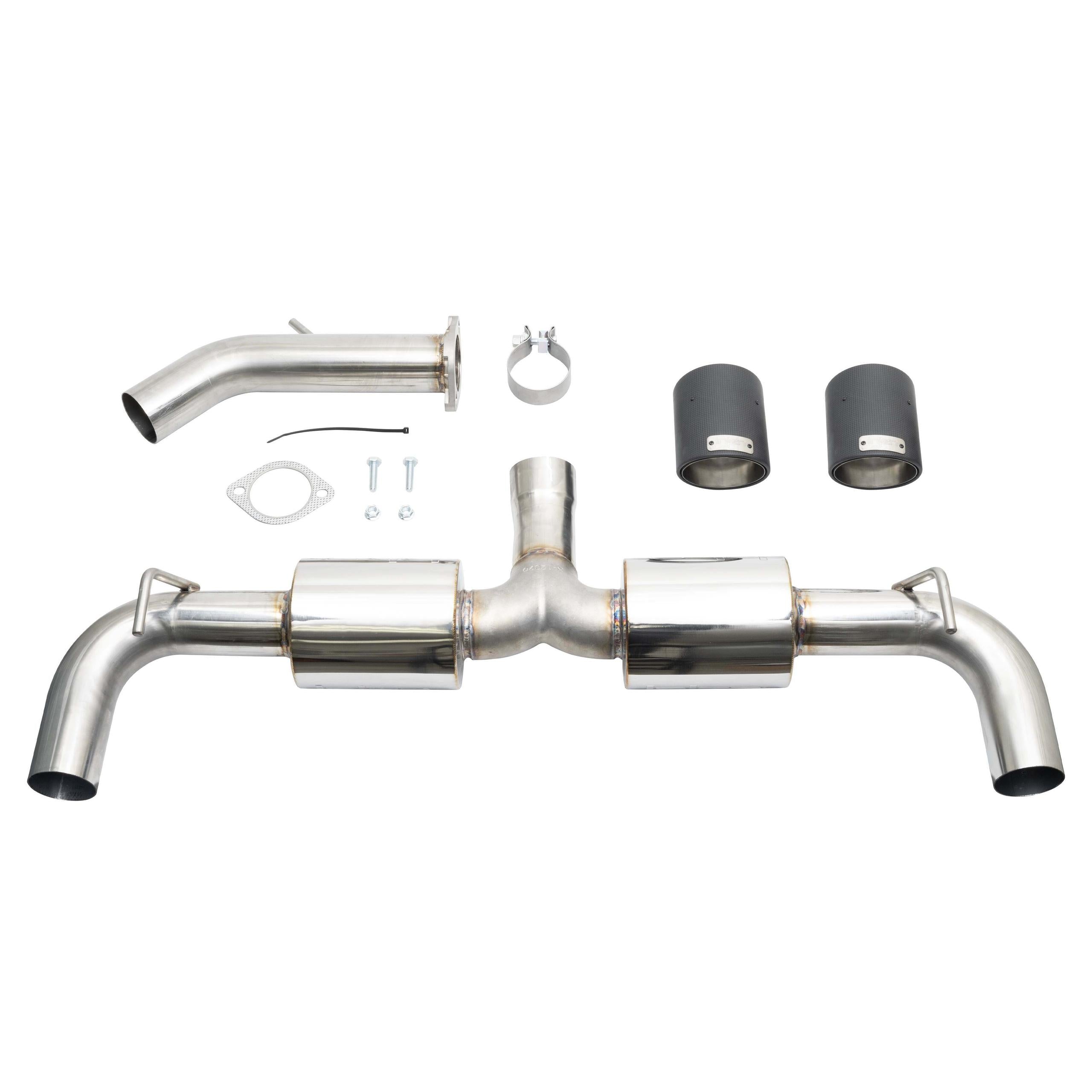 Injen Axle Back Exhaust System - Carbon Fiber Tips (2019-2022 Hyundai Veloster N L4-2.0L Turbo
) - SES1343ABCF