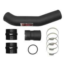 Injen SES Wrinkle Intercooler Pipes - Hot Side - Wrinkle Black (2017-2022 Ford F-250/350/450 6.7LTD) - SES9004ICPHWB