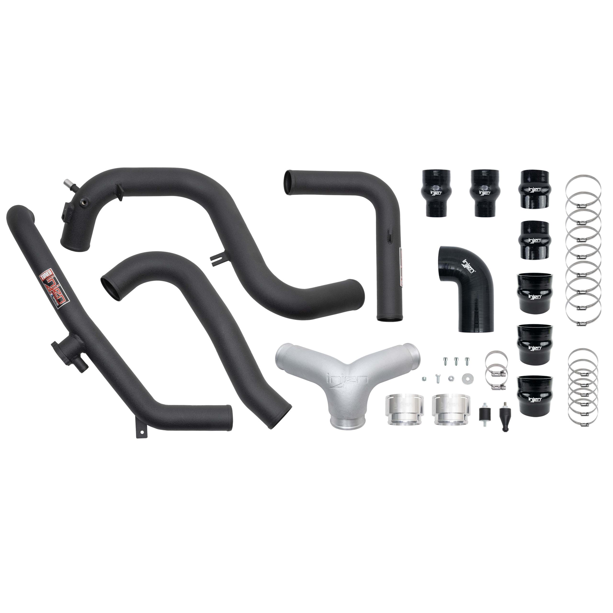 Injen SES Intercooler Pipes - Wrinkle Black (2021-2025 Ford Bronco 2.7L) - SES9301ICPWB