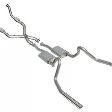 Pypes Cat Back Exhaust System 98-04 Mustang V6 Split Rear Dual Exit 2.5 in Intermediate Pipe And Tailpipe Street Pro Muffler/Hardware/3 in Polished Tips Incl Natural 409 Stainless Steel Pypes Exhaust - SFM56