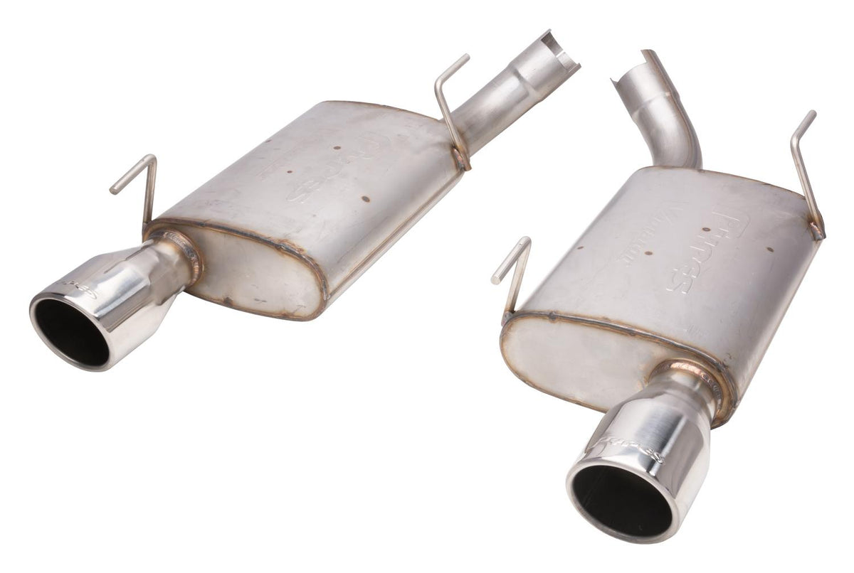 Pypes 2005-2010 Ford Mustang GT Axle Back Exhaust Kit With Violator Mufflers 409 Stainless - SFM60V