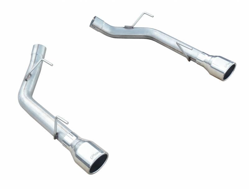 Pypes Axle Back System Split Rear Dual Exit Hardware Incl 2.5 in Intermediate Pipe And Tailpipe Natural 409 Stainless Steel Muffler Not Incl Polished Tips Pypes Exhaust - SFM62SS