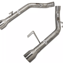 Pypes Axle Back System Split Rear Dual Exit Hardware Incl 2.5 in Intermediate Pipe And Tailpipe Natural 409 Stainless Steel Muffler Not Incl Polished Tips Pypes Exhaust - SFM62SS