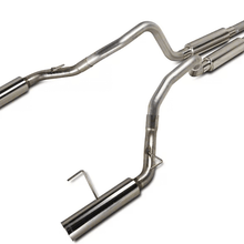Pypes Cat Back Exhaust System 05-10 Mustang GT Split Rear Dual Exit 2.5 in Intermediate And Tail Pipe M80 Muffler/Hardware/4 in Polished Tips Incl Natural Finish 409 Stainless Steel Pypes Exhaust - SFM66M