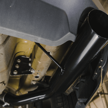 Pypes Cat Back Exhaust System 05-10 Mustang GT Split Rear Dual Exit 2.5 in Intermediate And Tail Pipe M80 Muffler/Hardware/4 in Black Tips Incl Natural Finish 409 Stainless Steel Pypes Exhaust - SFM66MB