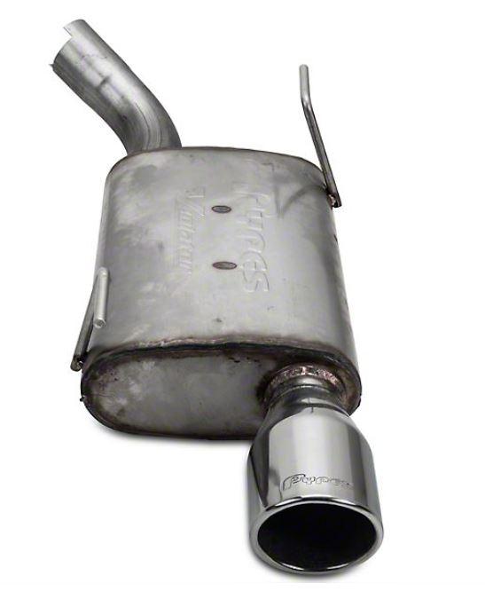 Pypes 2005-2010 Mustang V6 Axle Back Exhaust Kit 4 Inch 304SS Tip 409 Stainless Violator Muffler - SFM67