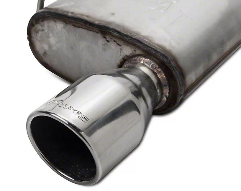 Pypes 2005-2010 Mustang V6 Axle Back Exhaust Kit 4 Inch 304SS Tip 409 Stainless Violator Muffler - SFM67