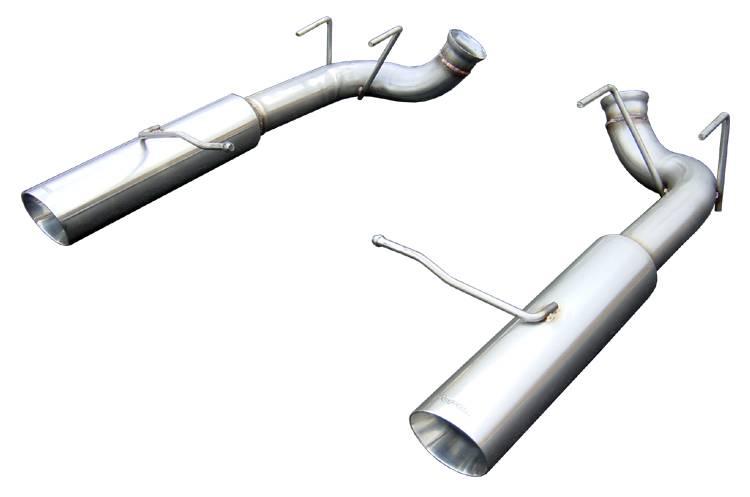 Pypes Pype Bomb Series Axle Back Exhaust System 11-14 Mustang GT Split Rear Dual Exit 4 in Polished Tips Hardware Not Incl Polished 304 Stainless Steel Pypes Exhaust - SFM76MS