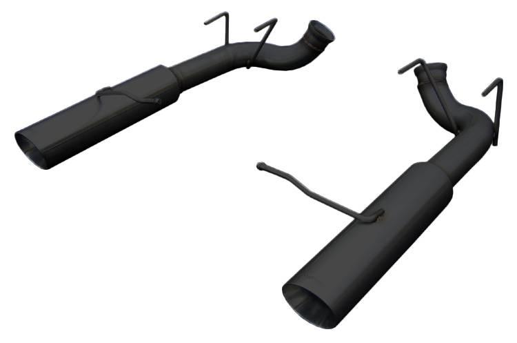 Pypes Pype Bomb Series Axle Back Exhaust System 11-14 Mustang V6 Split Rear Dual Exit 4 in Black Tips Hardware Not Incl Black Finish 304 Stainless Steel Pypes Exhaust - SFM79MSB