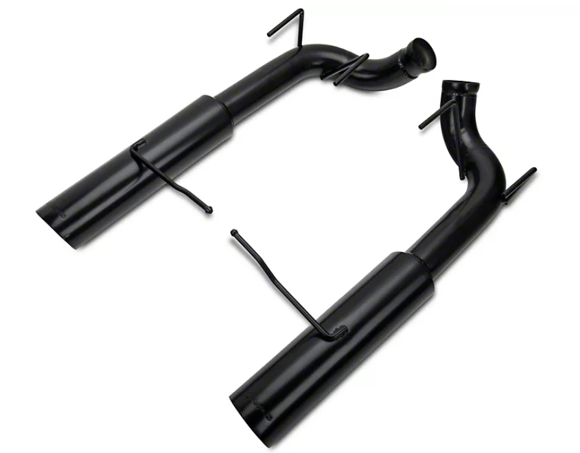 Pypes Pype Bomb Series Axle Back Exhaust System 11-14 Mustang V6 Split Rear Dual Exit 4 in Black Tips Hardware Not Incl Black Finish 304 Stainless Steel Pypes Exhaust - SFM79MSB