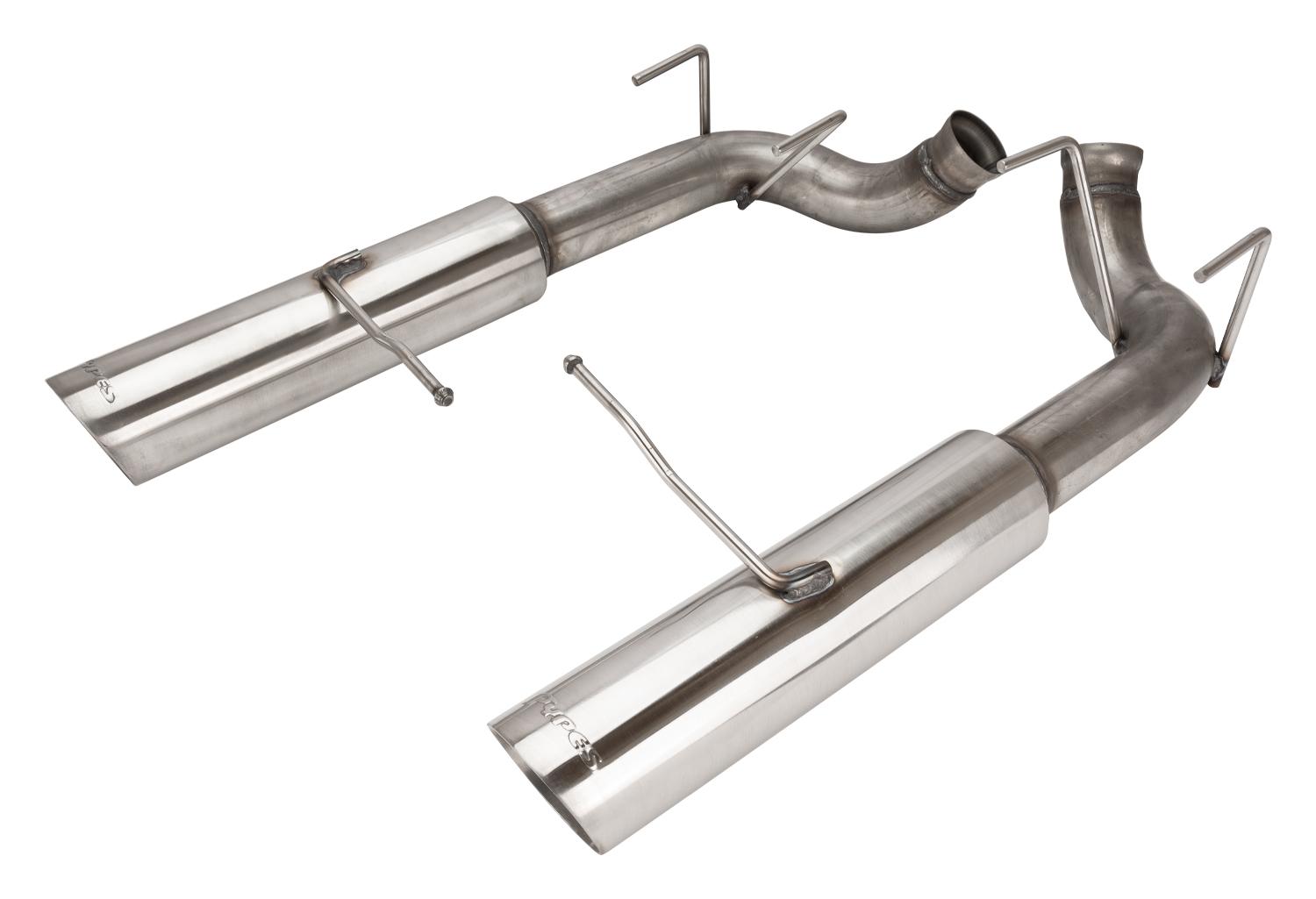 Pypes Pype Bomb Series Axle Back Exhaust System 11-14 Mustang V6 Split Rear Dual Exit 4 in Polished Tips Hardware Not Incl Polished 304 Stainless Steel Pypes Exhaust - SFM79MS