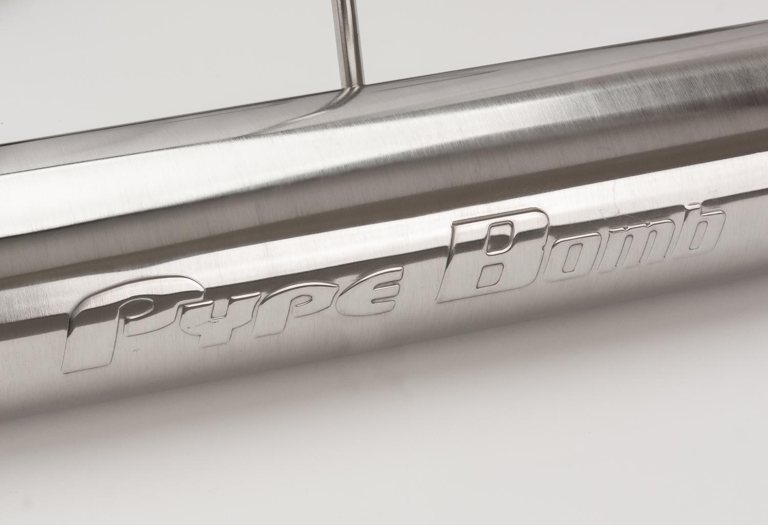 Pypes Pype Bomb Series Axle Back Exhaust System 11-14 Mustang V6 Split Rear Dual Exit 4 in Polished Tips Hardware Not Incl Polished 304 Stainless Steel Pypes Exhaust - SFM79MS