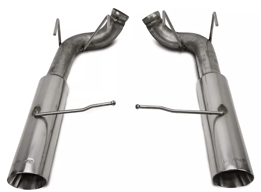 Pypes Pype Bomb Series Axle Back Exhaust System 11-14 Mustang V6 Split Rear Dual Exit 4 in Polished Tips Hardware Not Incl Polished 304 Stainless Steel Pypes Exhaust - SFM79MS