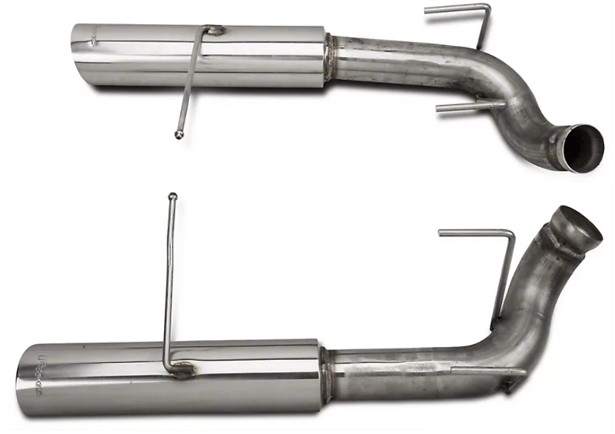 Pypes Pype Bomb Series Axle Back Exhaust System 11-14 Mustang V6 Split Rear Dual Exit 4 in Polished Tips Hardware Not Incl Polished 304 Stainless Steel Pypes Exhaust - SFM79MS