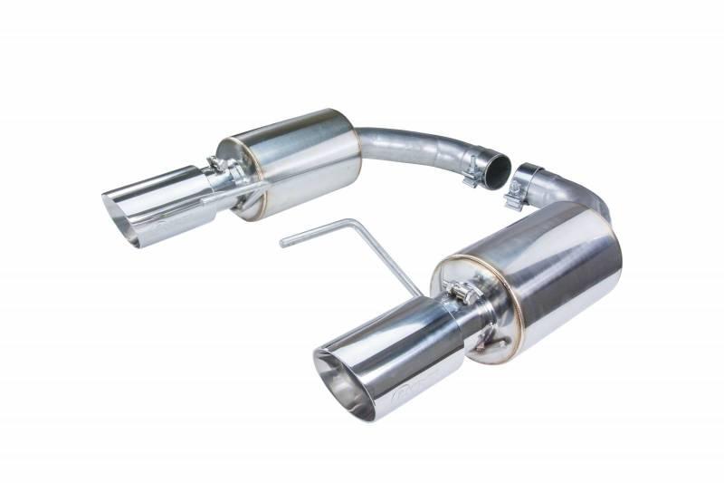 Pypes Axle Back Exhaust 15-17 Mustang GT Split Rear Dual Exit 3 in Polished Tips Hardware Included Polished 304 Stainless Steel Pypes Exhaust - SFM82MS
