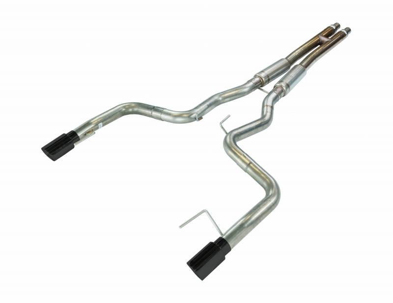 Pypes 3" H-Bomb Bullet Mid-Mufflers Cat-Back Exhaust Kit (Black Powder-Coated Stainless Tips) | 2026 Mustang GT