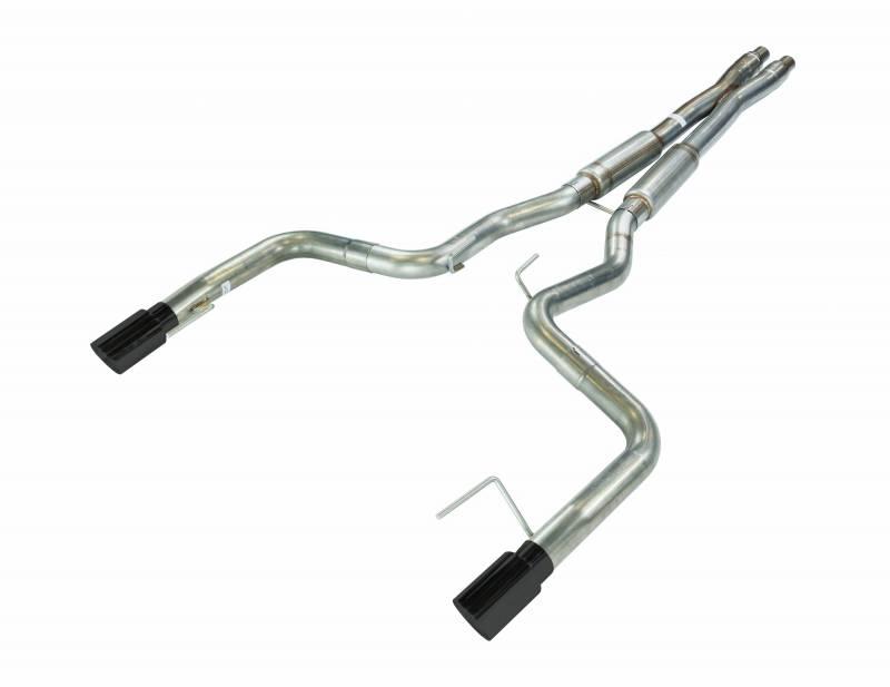 Pypes 3" X-Bomb and Bullet Mid-Mufflers Cat-Back Exhaust Kit (409 Stainless, Black Powder-Coated Tips) | 2026 Mustang GT