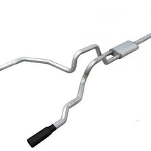 Pypes Cat Back Exhaust System 09-14 Ford F150 Split Rear Dual Exit 3 in Intermediate And Tail Pipe Violator Muffler Incl/Hardware/3.5 in Black Tips Incl Natural Finish 409 Stainless Steel Pypes Exhaust - SFT25VB