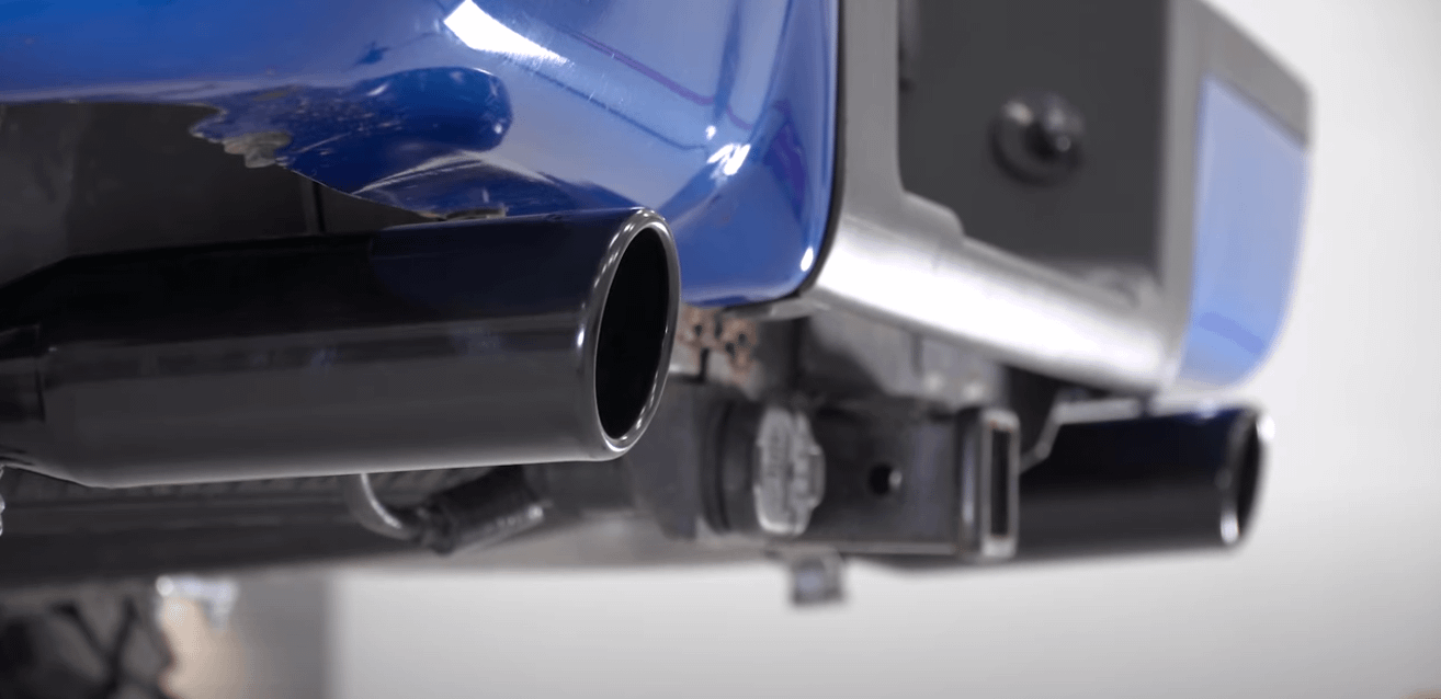 Pypes Cat Back Exhaust System 09-14 Ford F150 Split Rear Dual Exit 3 in Intermediate And Tail Pipe Violator Muffler Incl/Hardware/3.5 in Black Tips Incl Natural Finish 409 Stainless Steel Pypes Exhaust - SFT25VB