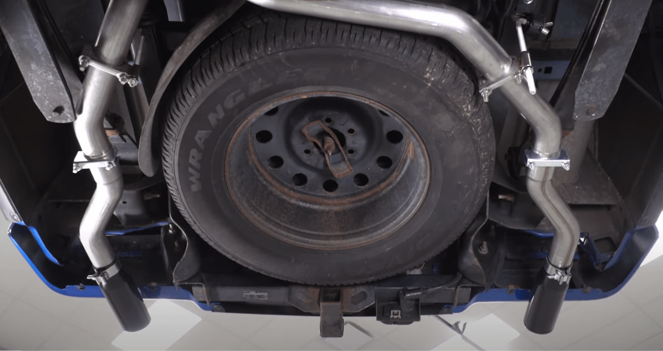 Pypes Cat Back Exhaust System 09-14 Ford F150 Split Rear Dual Exit 3 in Intermediate And Tail Pipe Violator Muffler Incl/Hardware/3.5 in Black Tips Incl Natural Finish 409 Stainless Steel Pypes Exhaust - SFT25VB