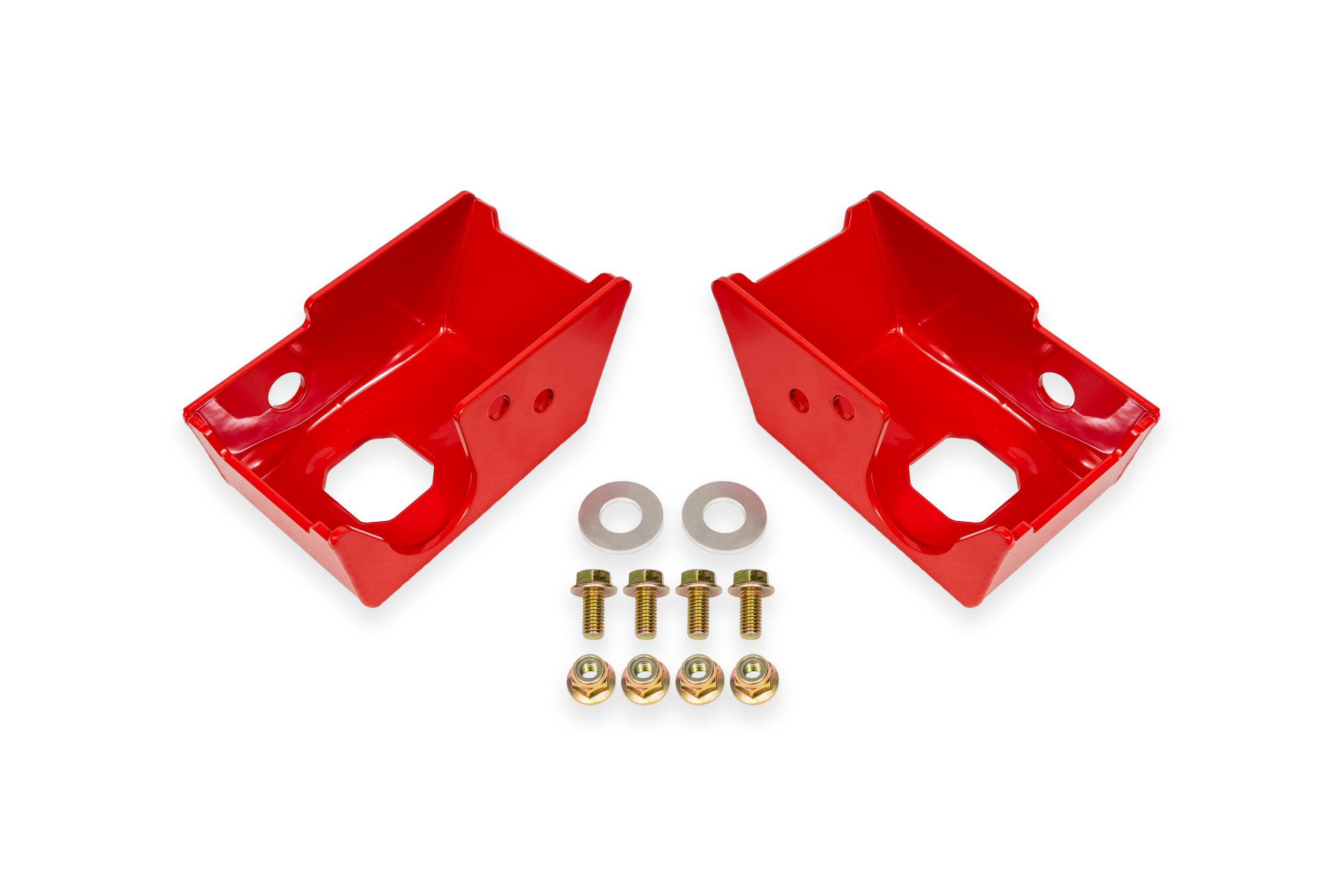 BMR Fabrication Rear shock mount skid plates Red (2021-2025 Bronco) - SG1860R