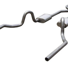 Pypes Crossmember Back w/X-Pipe Exhaust System 64-72 A-Body Split Rear Dual Exit 2.5 in Intermediate And Tail Pipe 18 Inch Turbo Pro Muffler/Hardware Incl Tip Not Incl Pypes Exhaust - SGA10T30